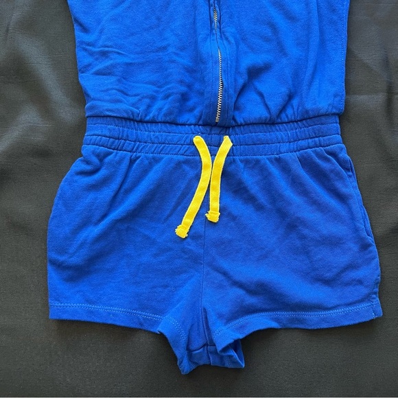 Girl’s Polo Ralph Lauren Blue & Yellow Hoodie Summer Romper - Picture 3 of 7